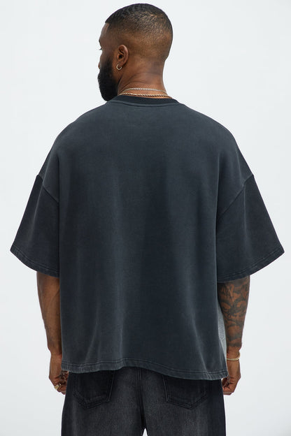 Kyle Color Block Oversized Tee - Black/combo - image 4
