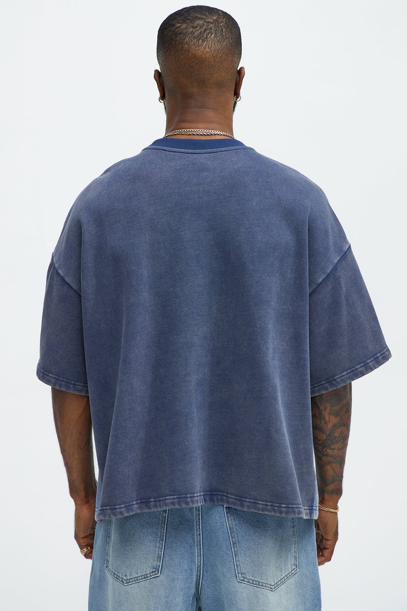 Kyle Color Block Oversized Tee - Navy/combo - image 4