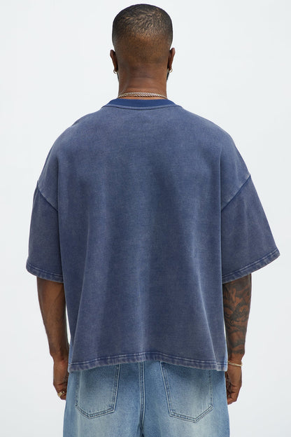 Kyle Color Block Oversized Tee - Navy/combo - image 4