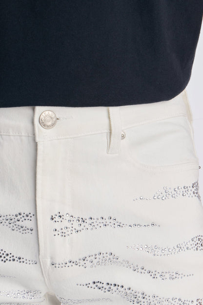 Stacked Skinny Flare Electric Prowl Jean - White - image 3