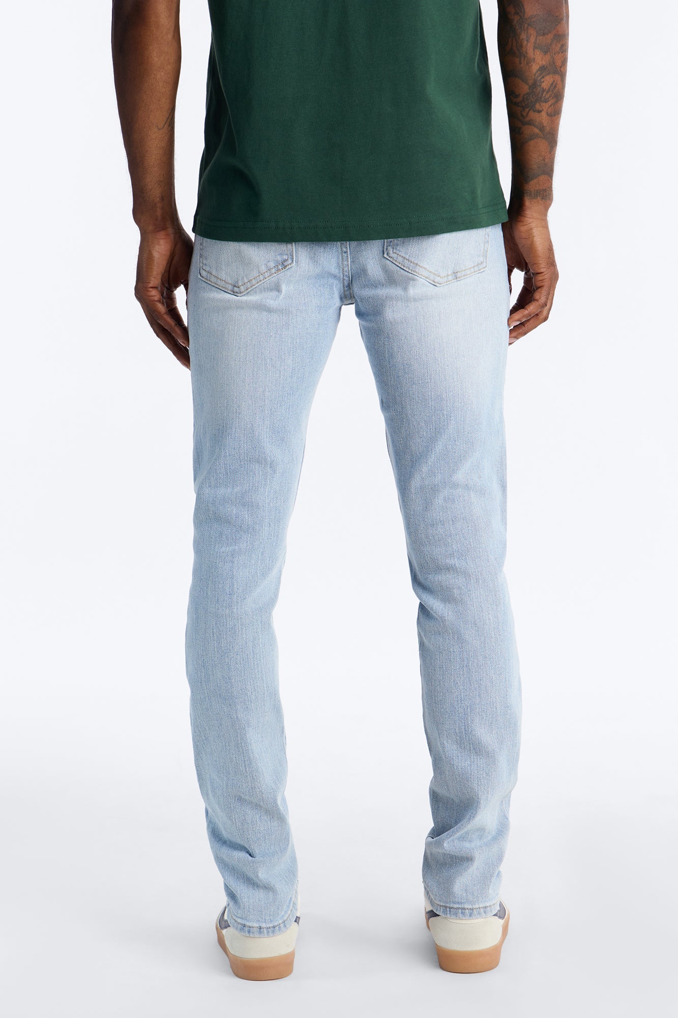 Essential Destroyed Skinny Stretch Jean - Light Blue Wash - image 4