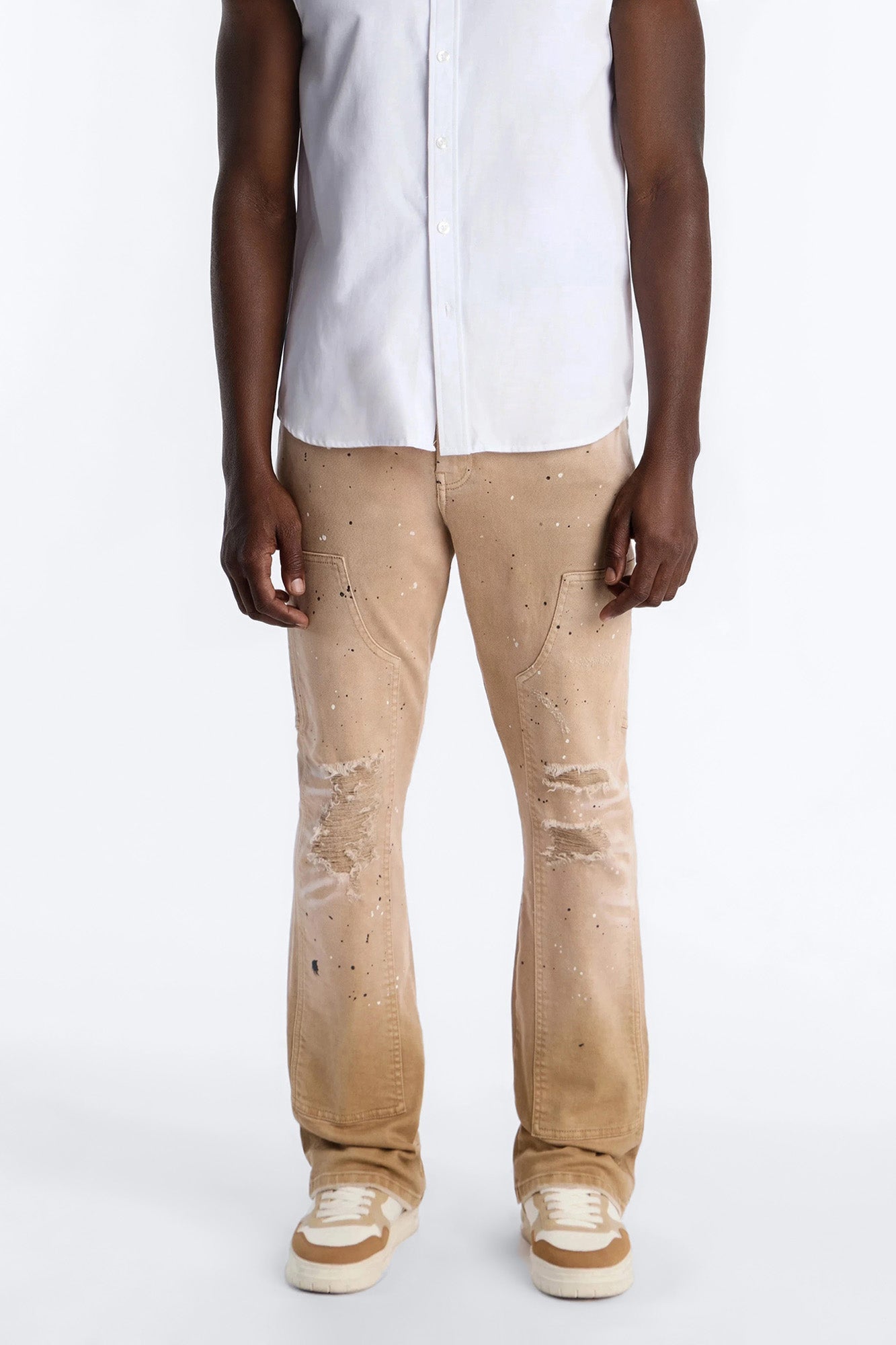 Stacked Skinny Flare Old Painters Carpenter Jean - Khaki - image 1