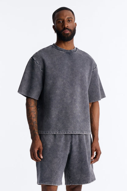 On The Go Washed Tee - Charcoal - image 1