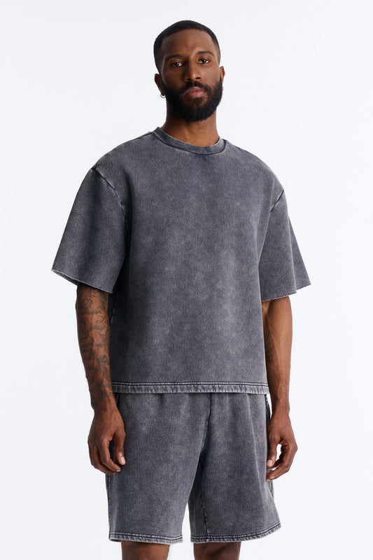 On The Go Washed Tee - Charcoal - image 1