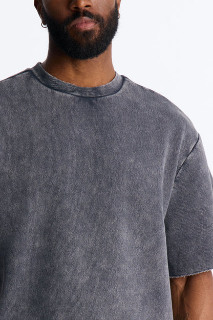 On The Go Washed Tee - Charcoal - image 3