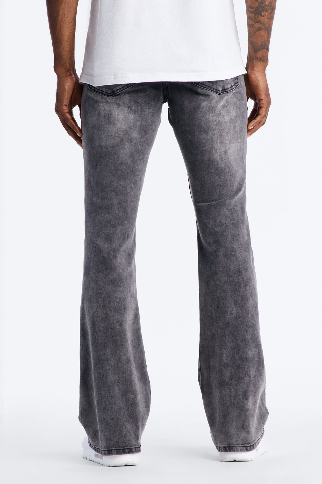Stacked Skinny Flare Cosmo Jean - Black Wash - image 4