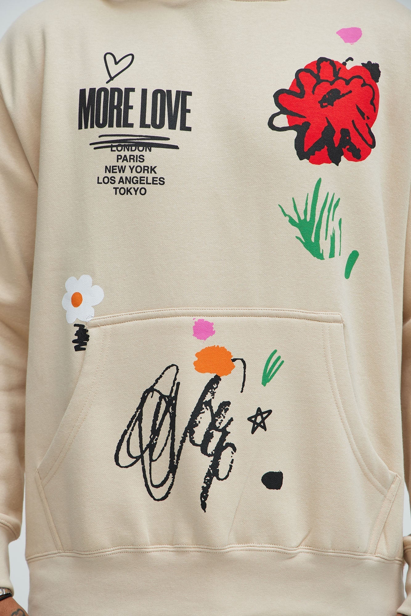 More Love Worldwide Hoodie - Sand - image 3