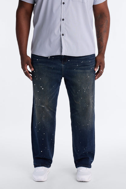 In The Paint Splat Baggy Jeans - Dark Wash - image 4