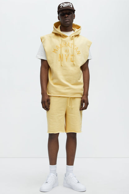 Manhattan Sleeveless Hoodie - Yellow - image 2