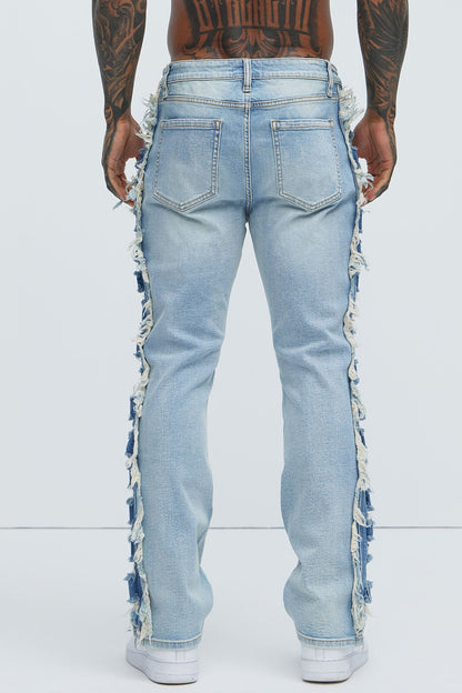 Track Stacked Skinny Flare Jeans - Medium Blue Wash - image 4
