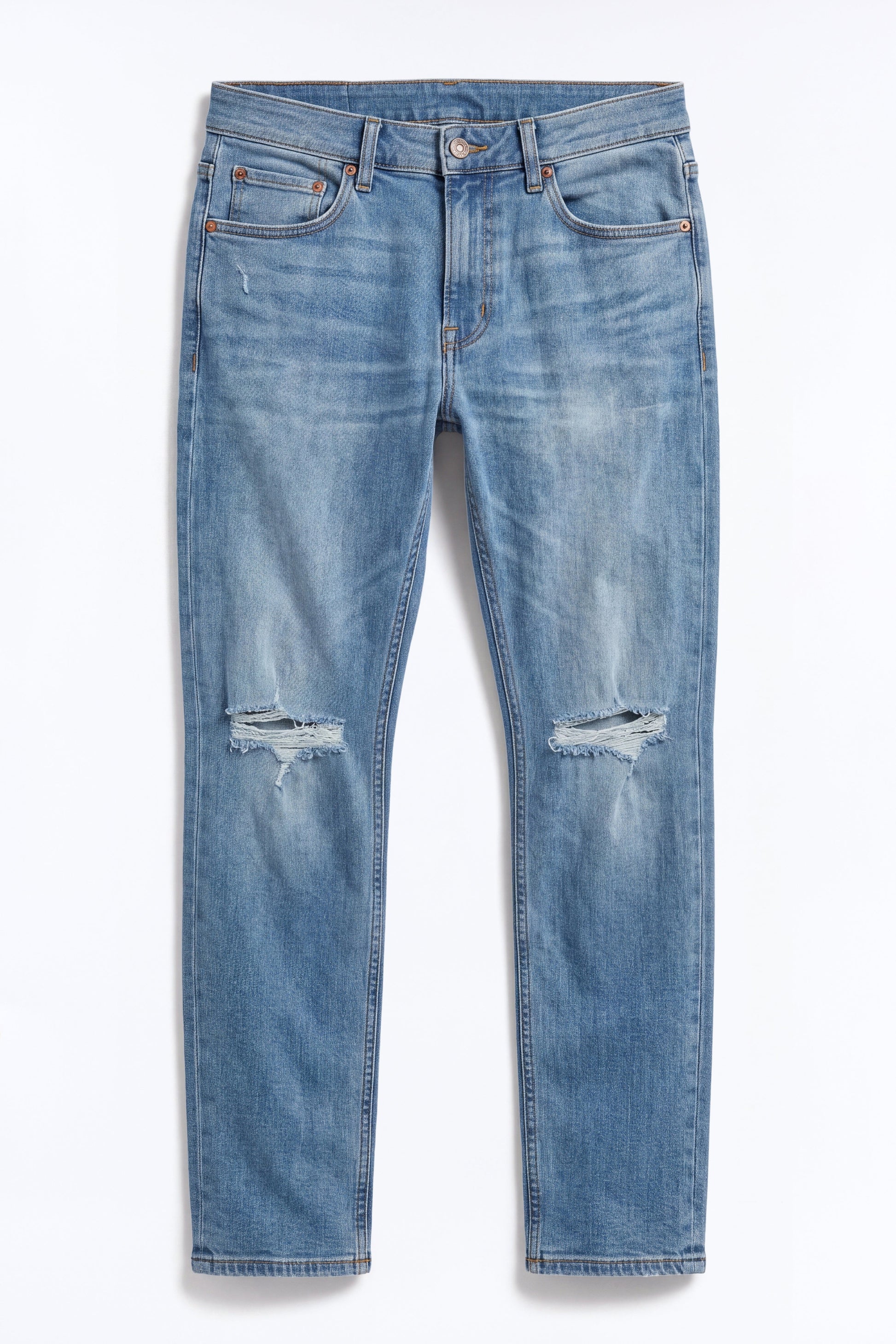 Cornell Distressed Slim Jeans - Light Wash - image 2