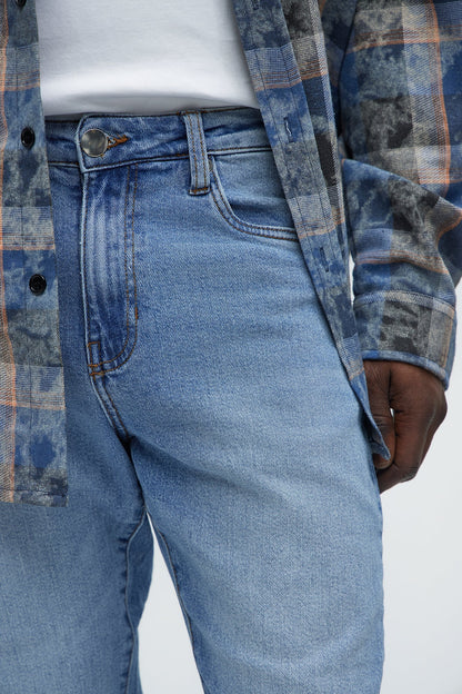 Cornell Distressed Slim Jeans - Light Wash - image 4