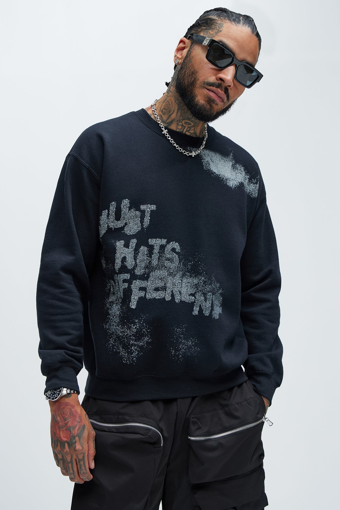 Just Hits Different Sweatshirt - Black - image 1