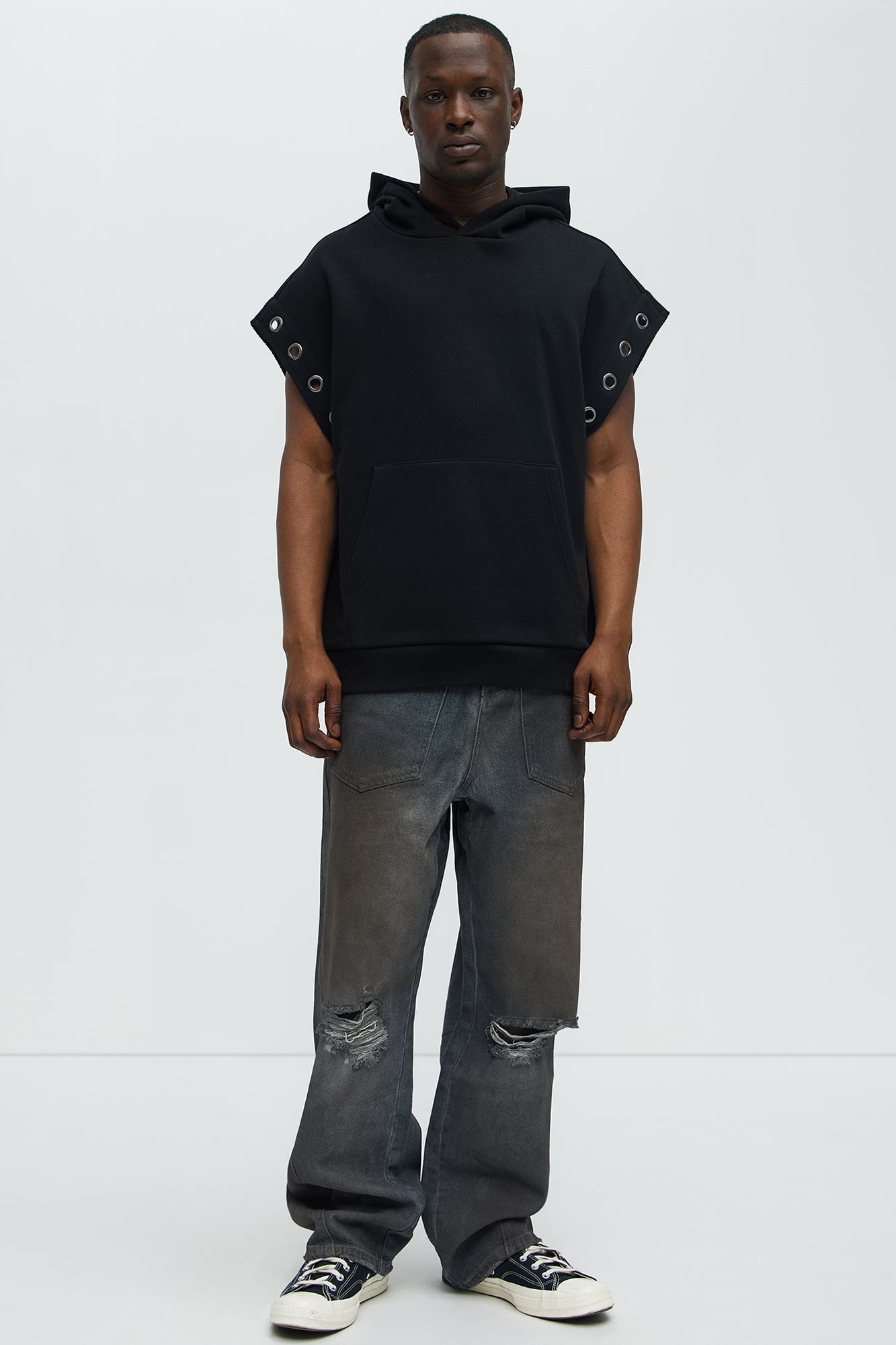 Tyson Ring Sleeveless Hoodie - Black - image 2