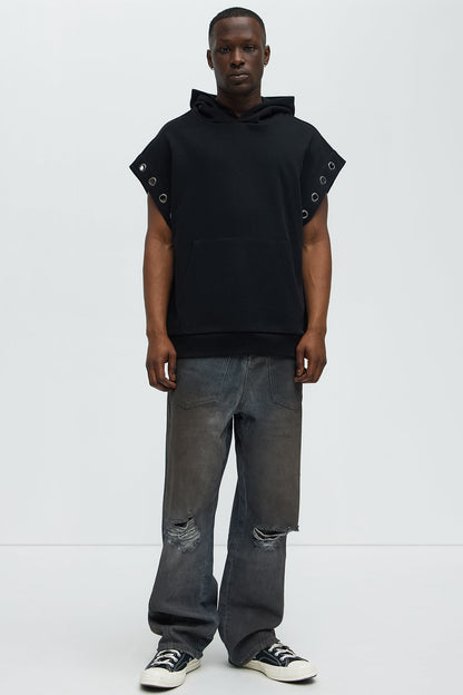 Tyson Ring Sleeveless Hoodie - Black - image 2