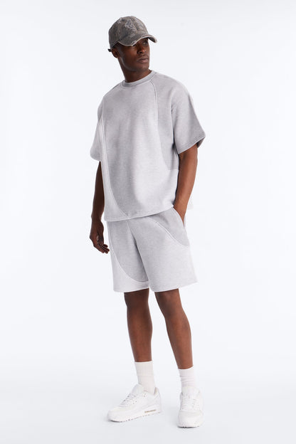 Oversized Neapolitan Paneled Sweatshirt - Grey/combo - image 2