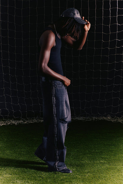 Umbro Distressed Baggy Jean - Black Wash - image 1