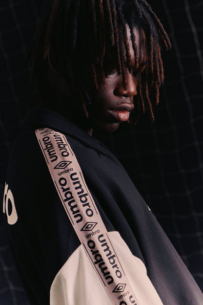 Umbro Colorblock French Terry Long Sleeve Polo - Black/combo - image 3