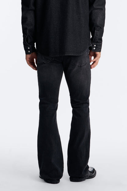 Dreamy Stacked Skinny Flare Jeans - Black Wash - image 4
