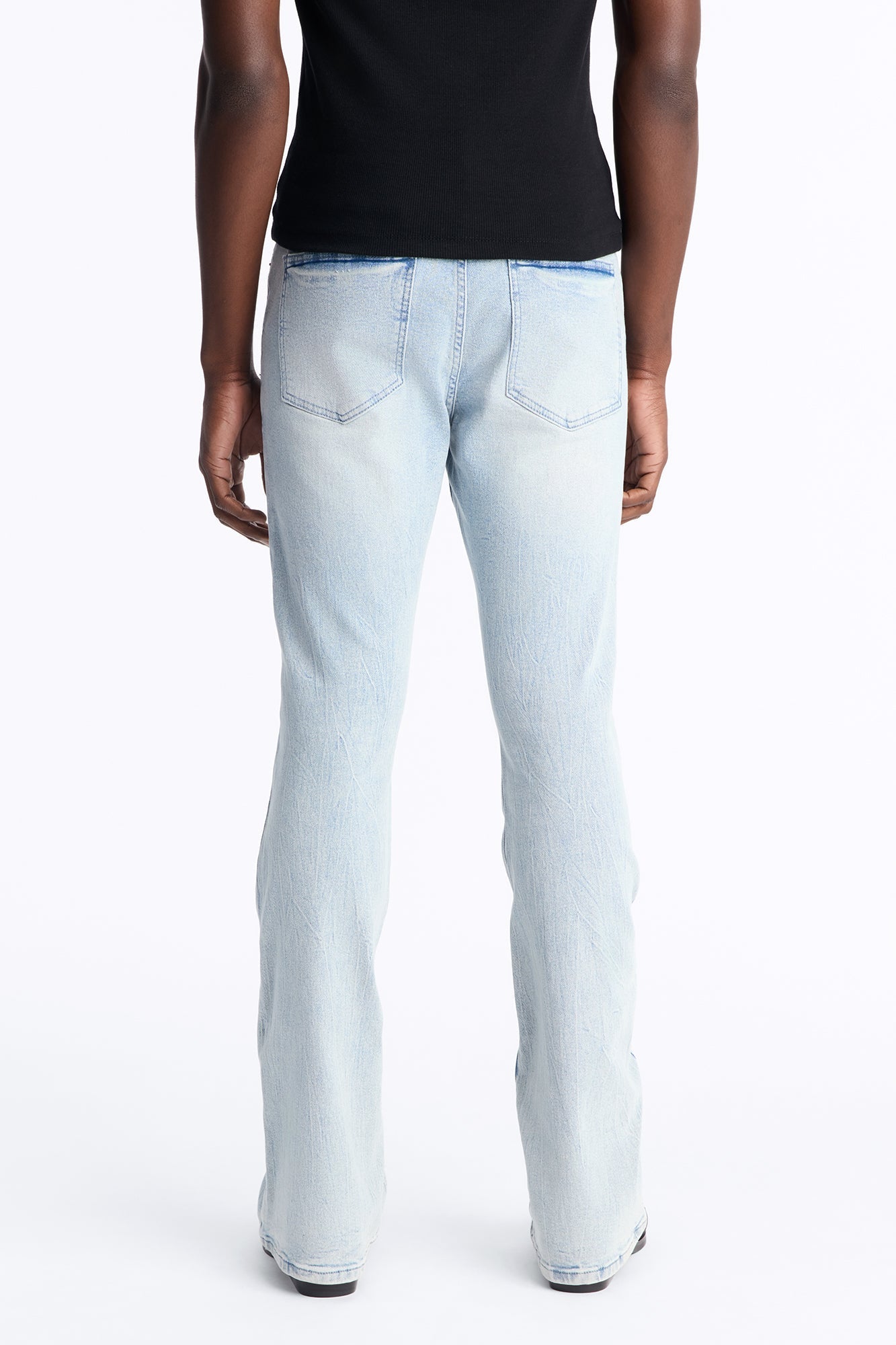 Dreamy Stacked Skinny Flare Jeans - Light Blue Wash - image 4