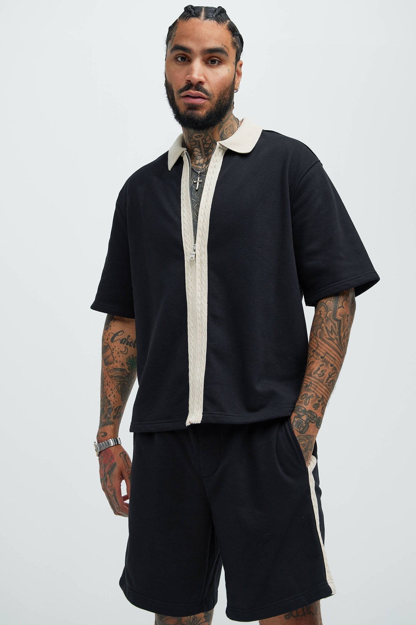 Luka Zipper Shirt - Black/combo - image 1