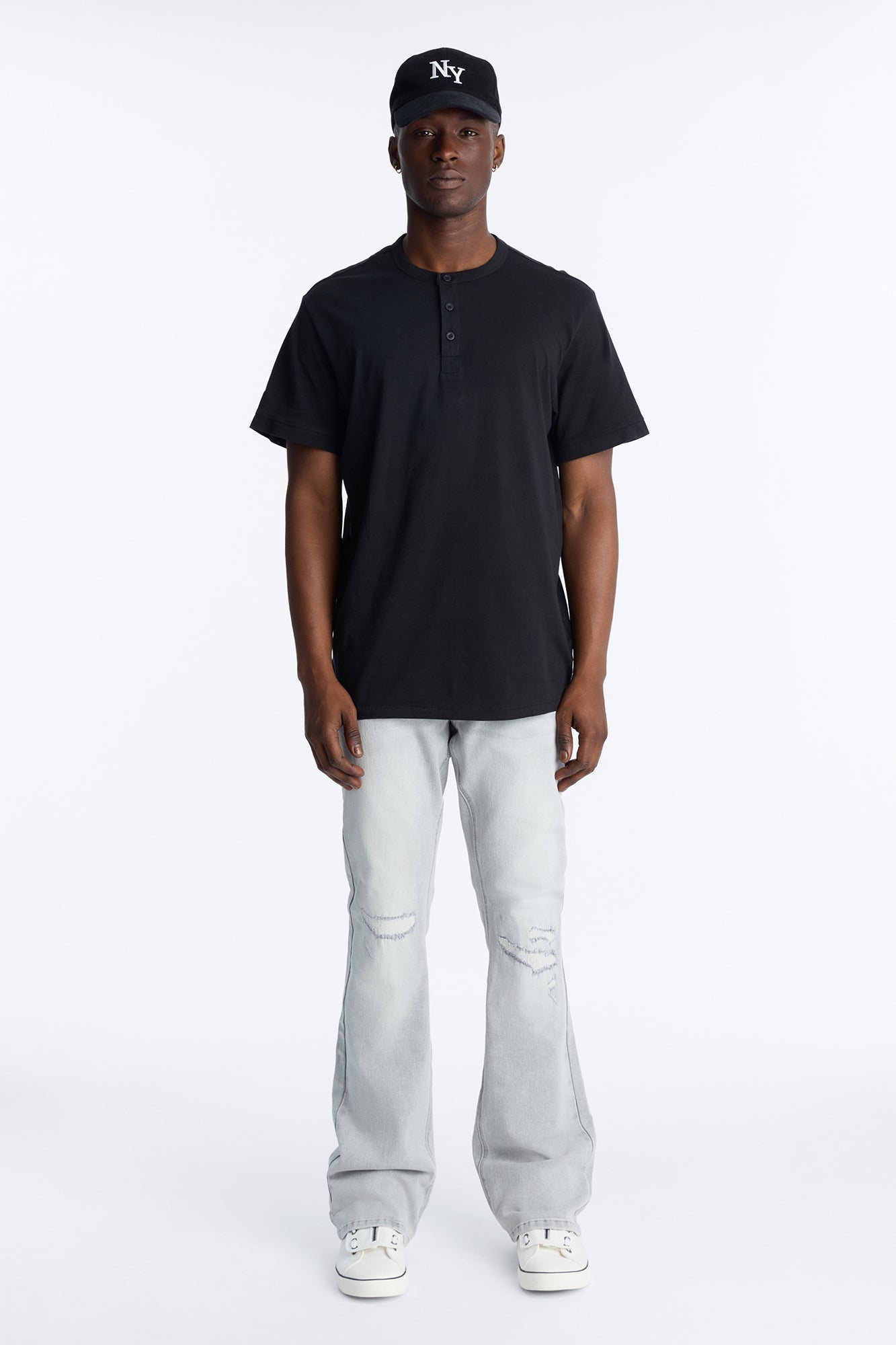 Dreamy Stacked Slim Flare Jeans - Grey - image 2