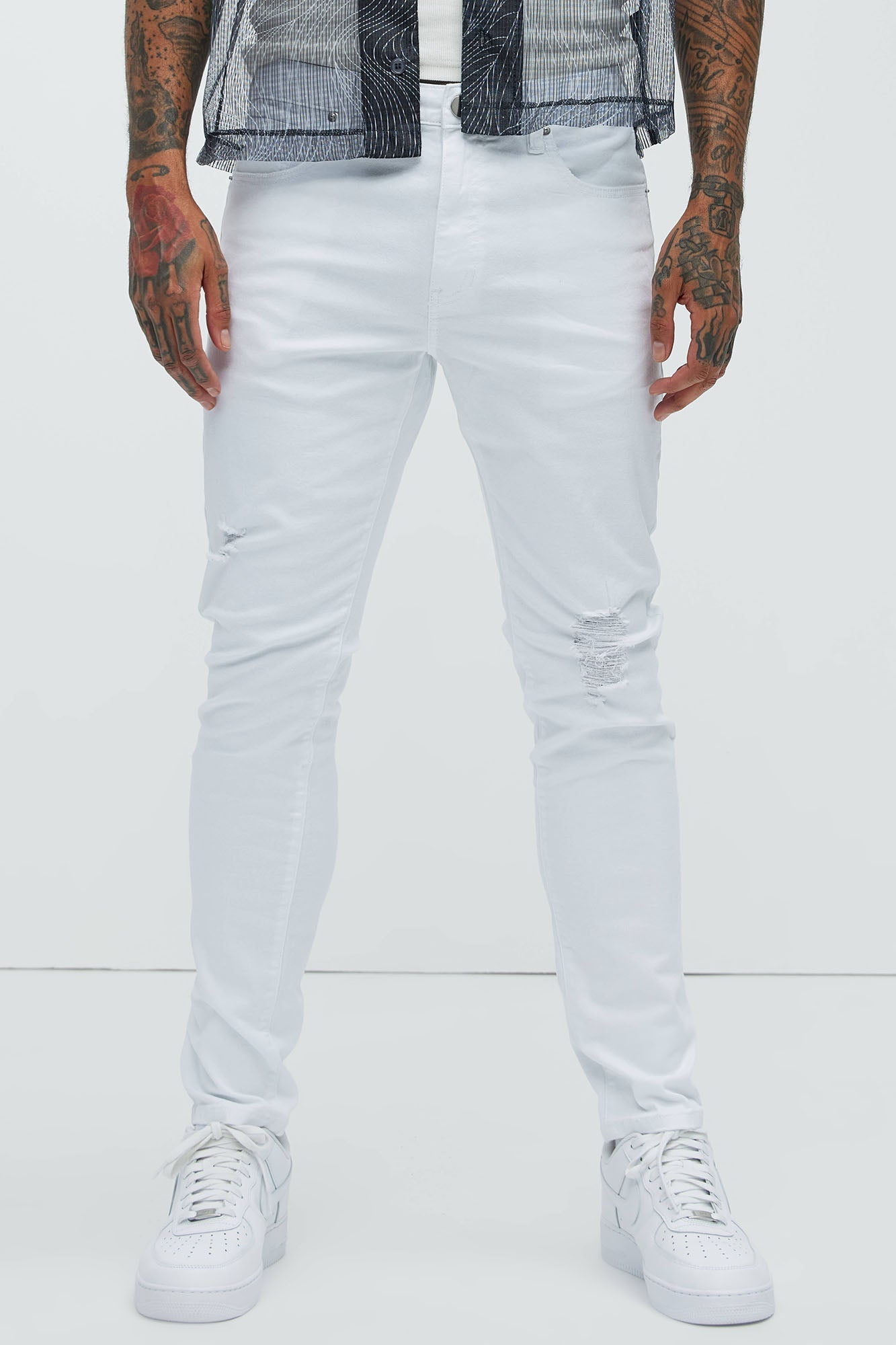 Take No L's Skinny Jean - White - image 1