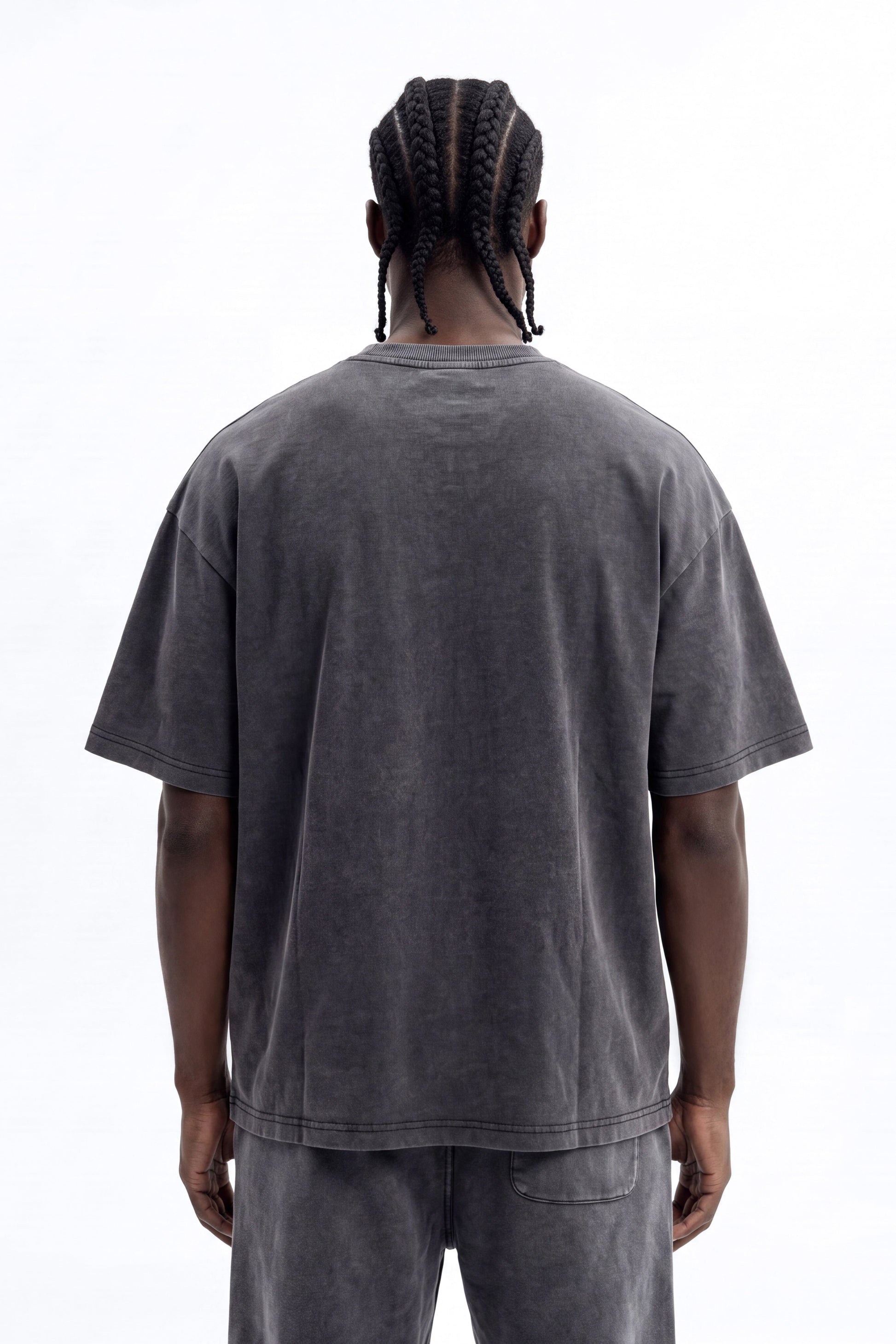 Soft Touch Washed Interlock Oversized Tee - Black Wash - image 3