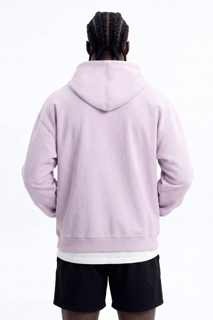 Soft Touch Washed Interlock Oversized Hoodie - Purple - image 4