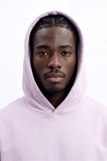 Soft Touch Washed Interlock Oversized Hoodie - Purple - image 3