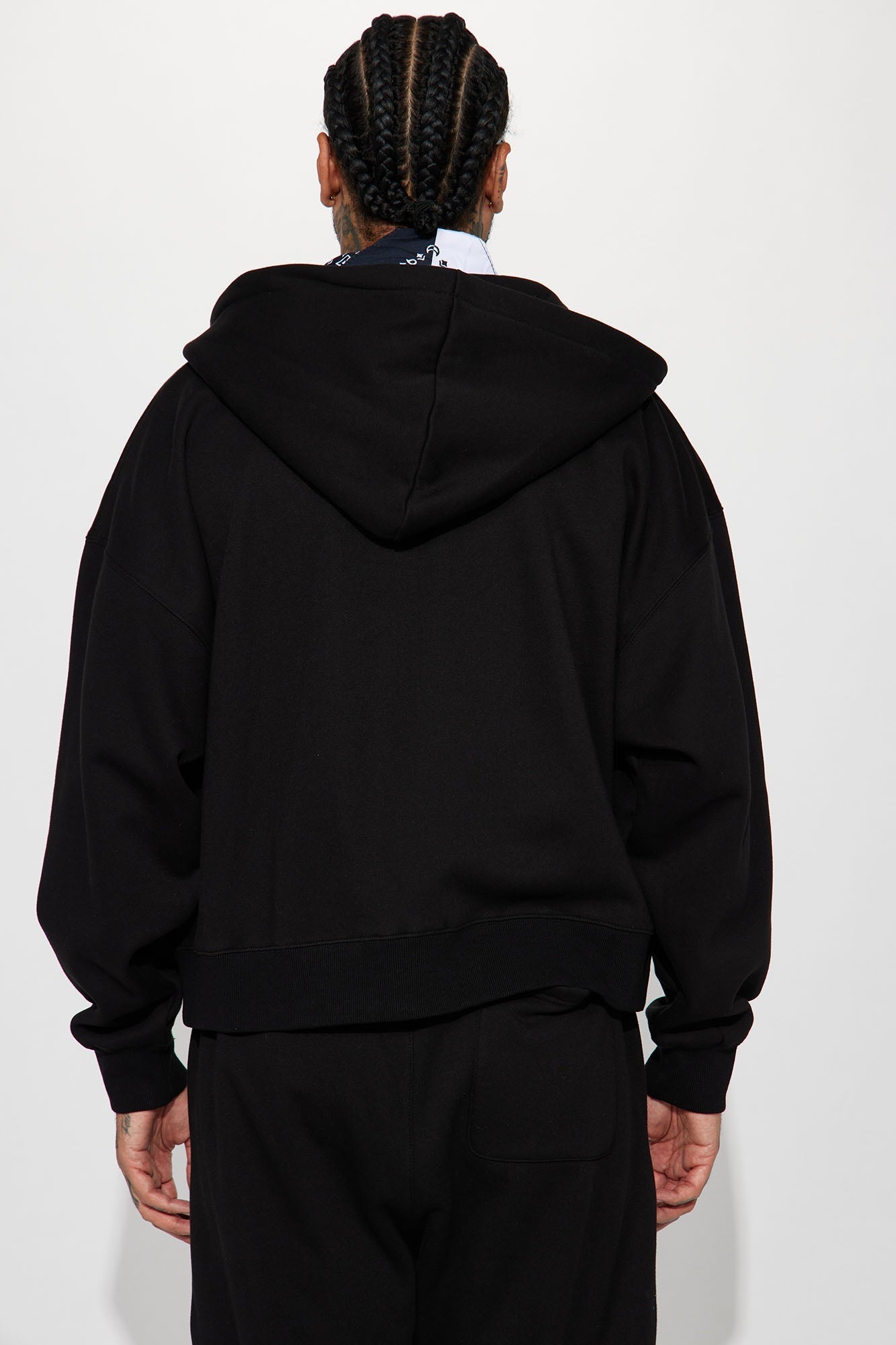 Tyson Oversized Heavyweight Zip Up - Black - image 3