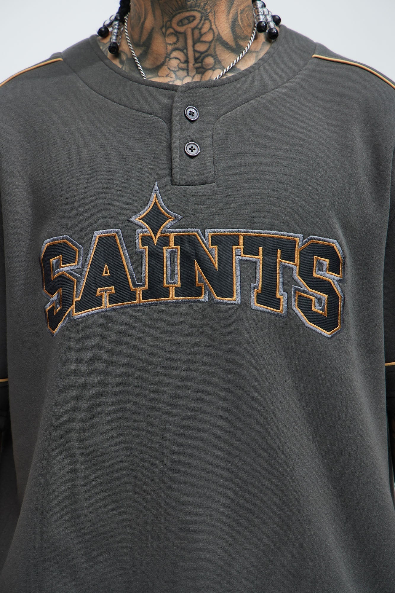 Saint Worldwide Short Sleeve Henley - Black - image 3