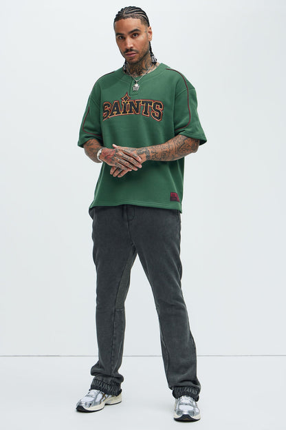 Saint Worldwide Short Sleeve Henley - Green - image 2