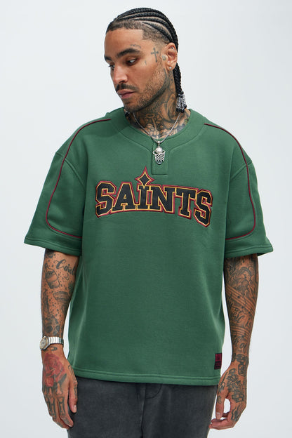 Saint Worldwide Short Sleeve Henley - Green - image 1