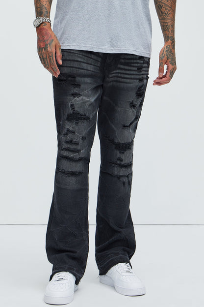 Undercover Slim Stacked Flare Jeans - Black Wash - image 2