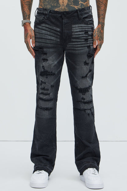 Undercover Slim Stacked Flare Jeans - Black Wash - image 1
