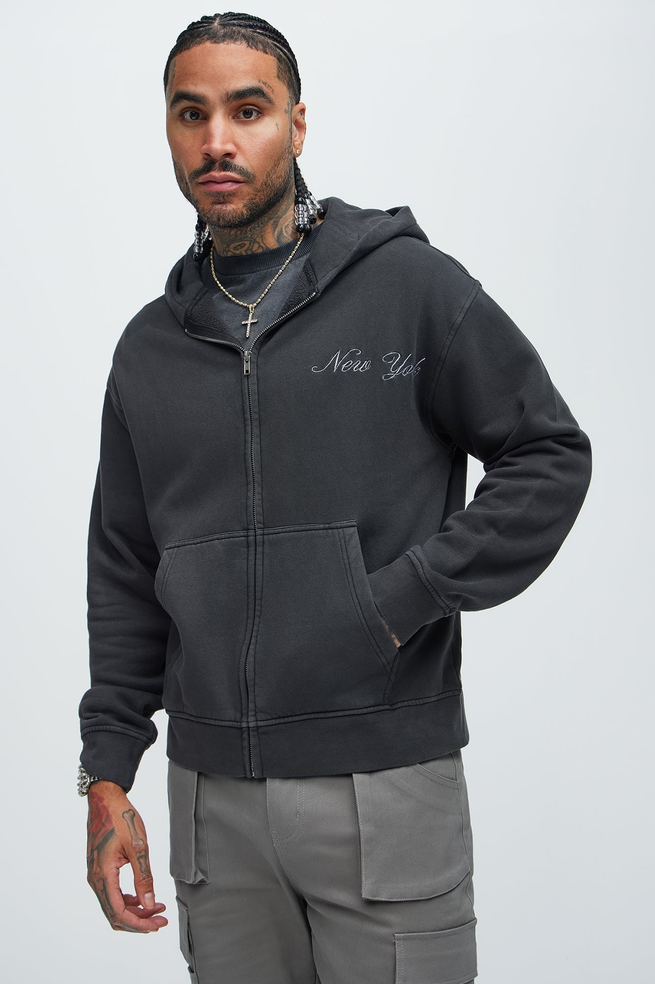 Athletic Department Zip Up Hoodie - Black - image 1