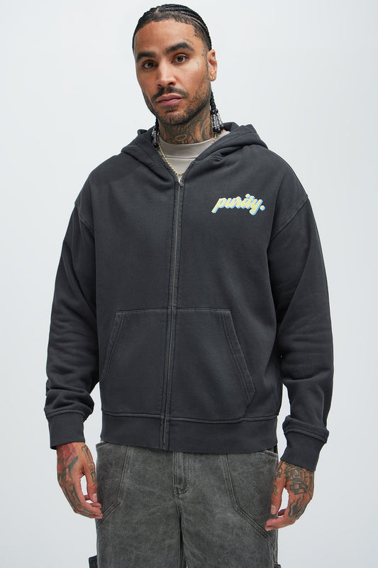 Purity Zip Up Hoodie - Black - image 1