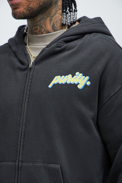 Purity Zip Up Hoodie - Black - image 3