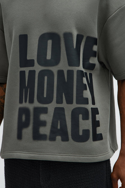 Tyson Oversized Spray Paint Short Sleeve Tee - Dark Grey - image 4