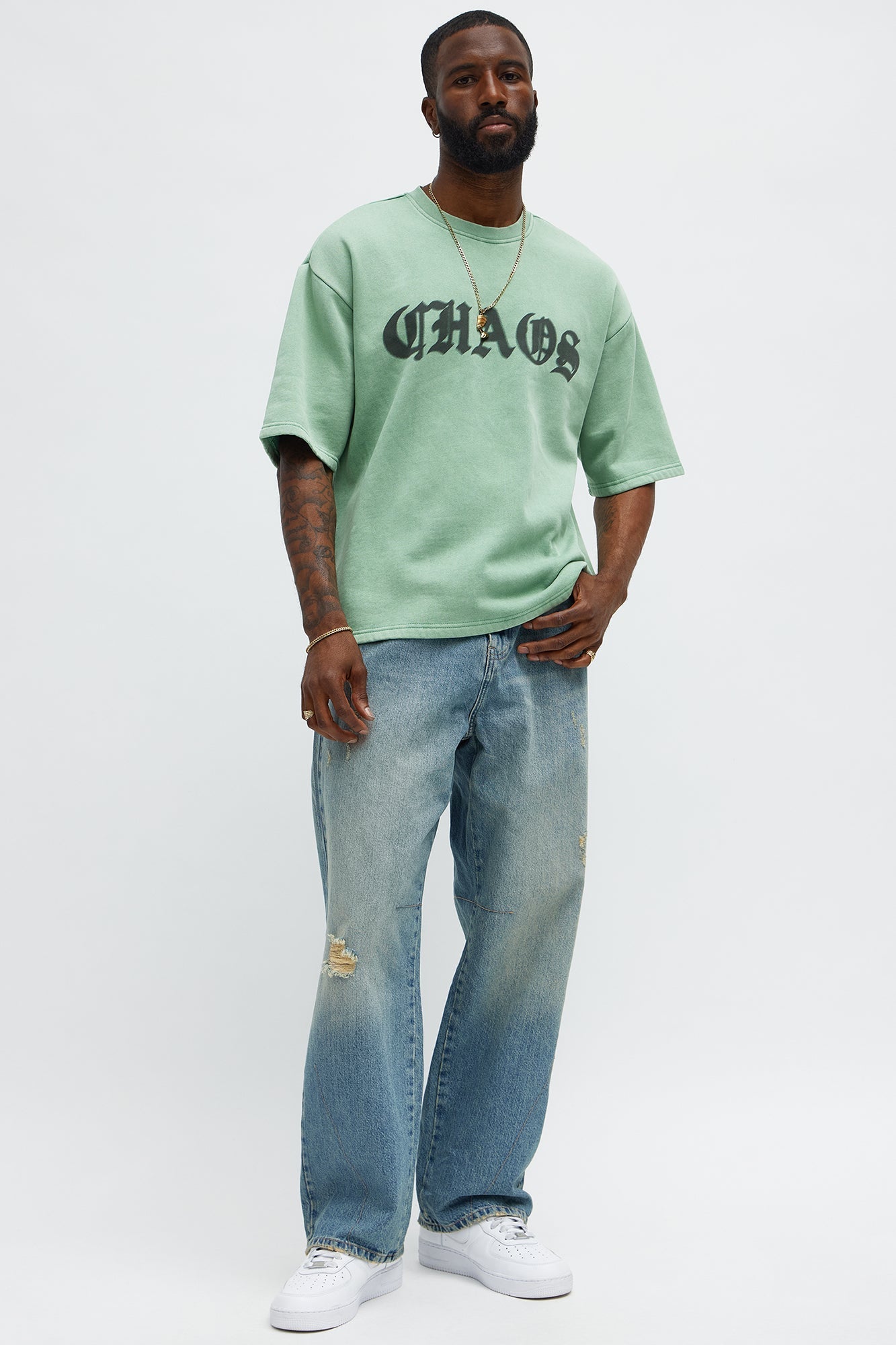 Chaos Oversized Tee - Green - image 2