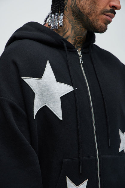 Tyson Stars Oversized Hoodie - Black - image 3