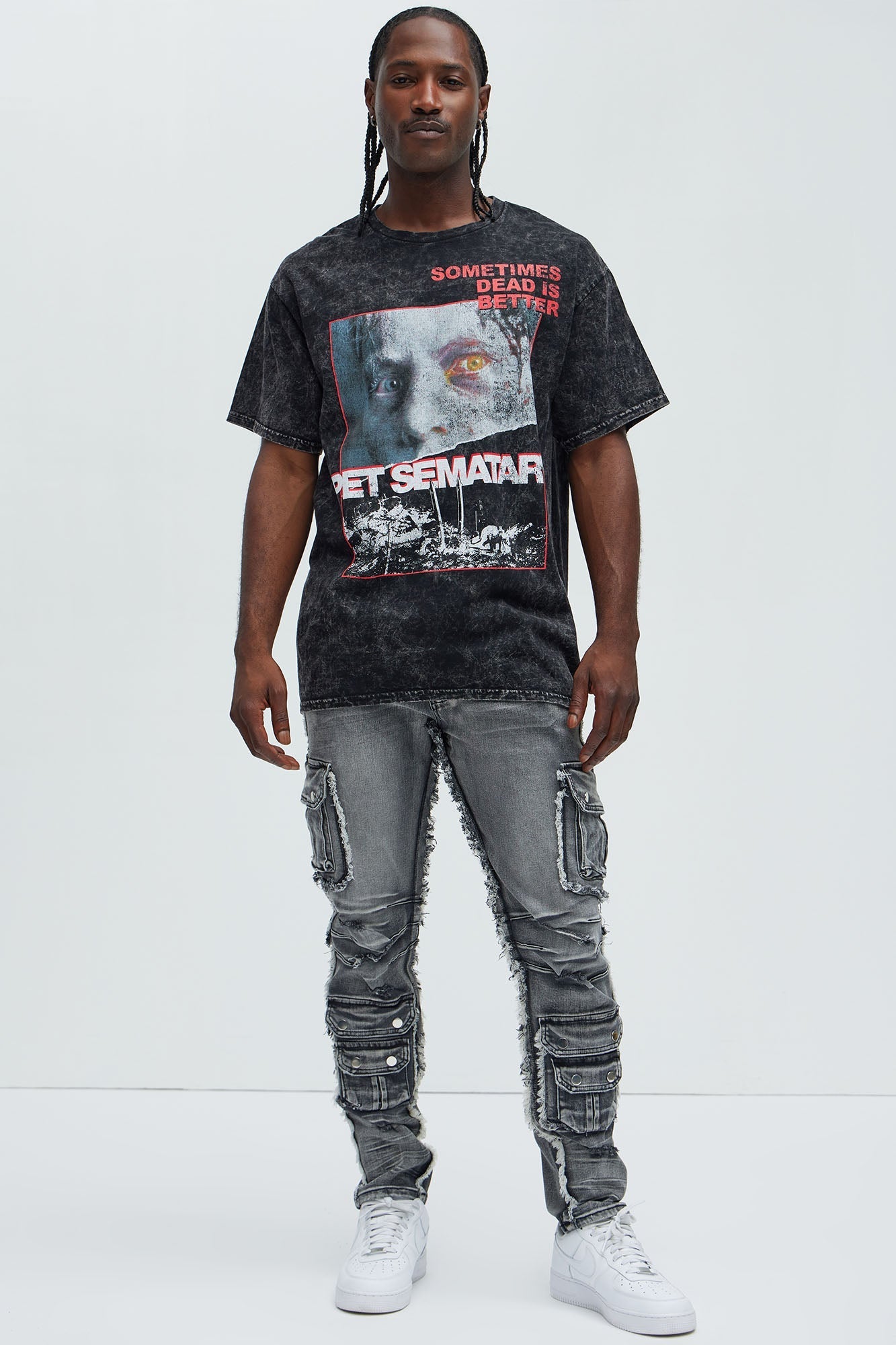 Risky Business Slim Cargo Jeans - Black Wash - image 2