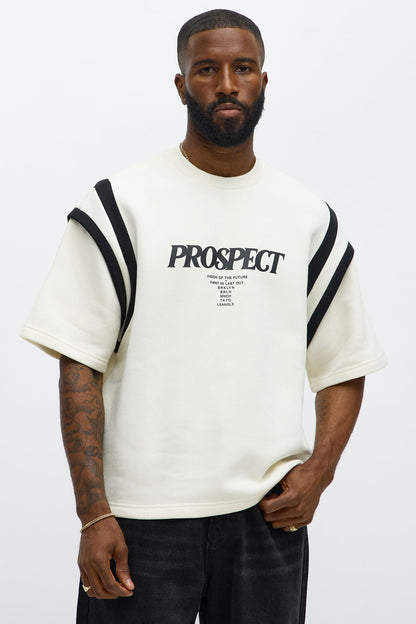 Prospect Boxy Short Sleeve Tee - Cream/combo - image 1