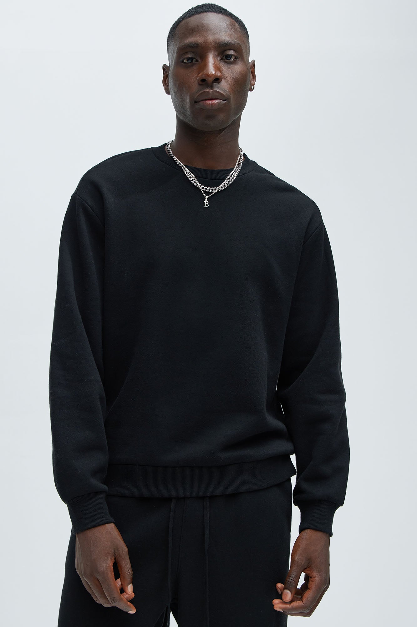 Tyson Crew Neck Sweatshirt - Black - image 1