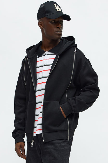 Tyson Stay Away Zip Up Hoodie - Black - image 1