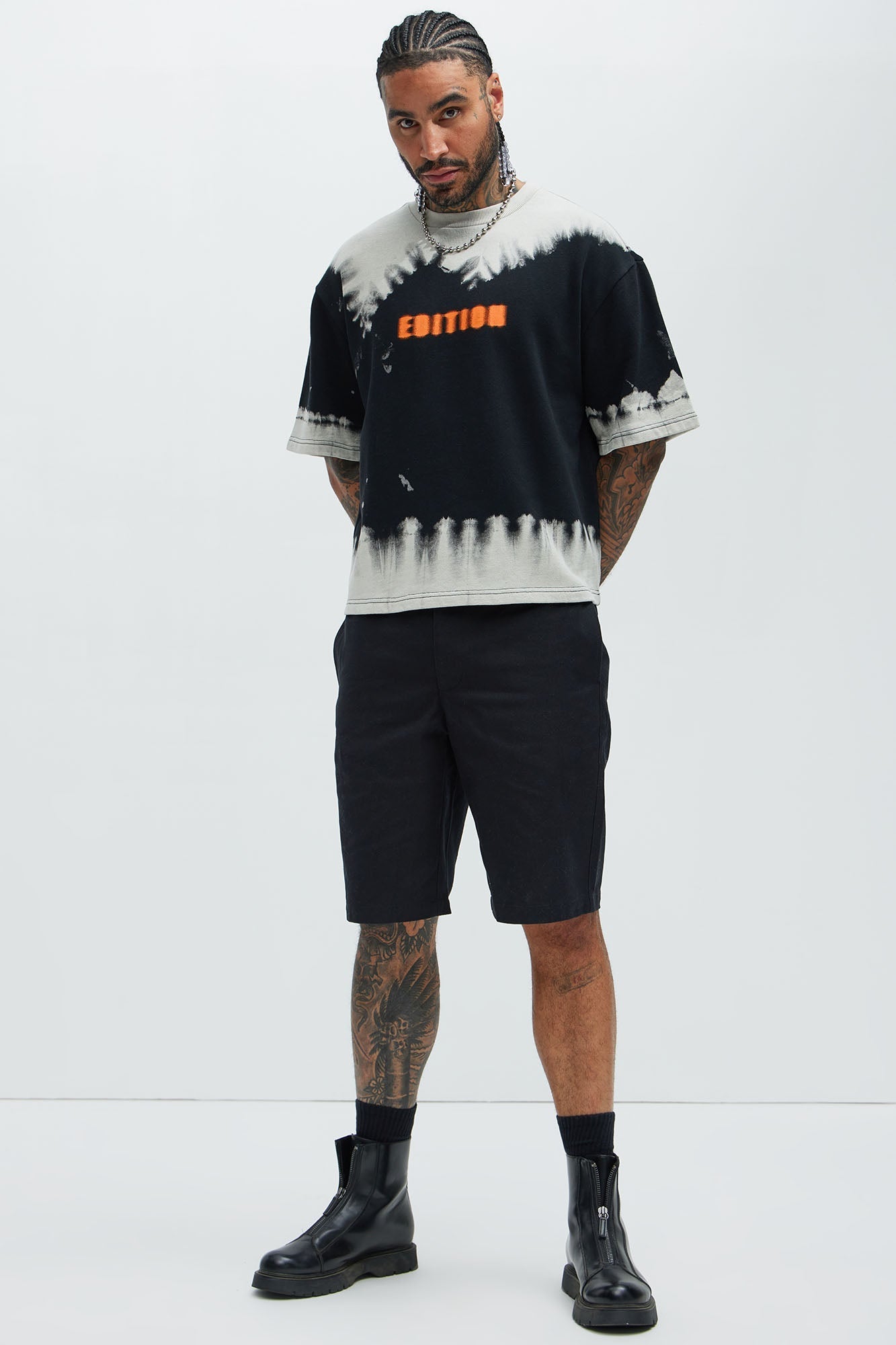 Blurred Edition Fleece Short Sleeve Tee - Black/combo - image 3