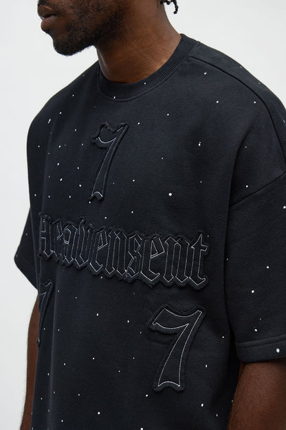Relaxed Heavensent 777 Short Sleeve Tee - Black Wash - image 3