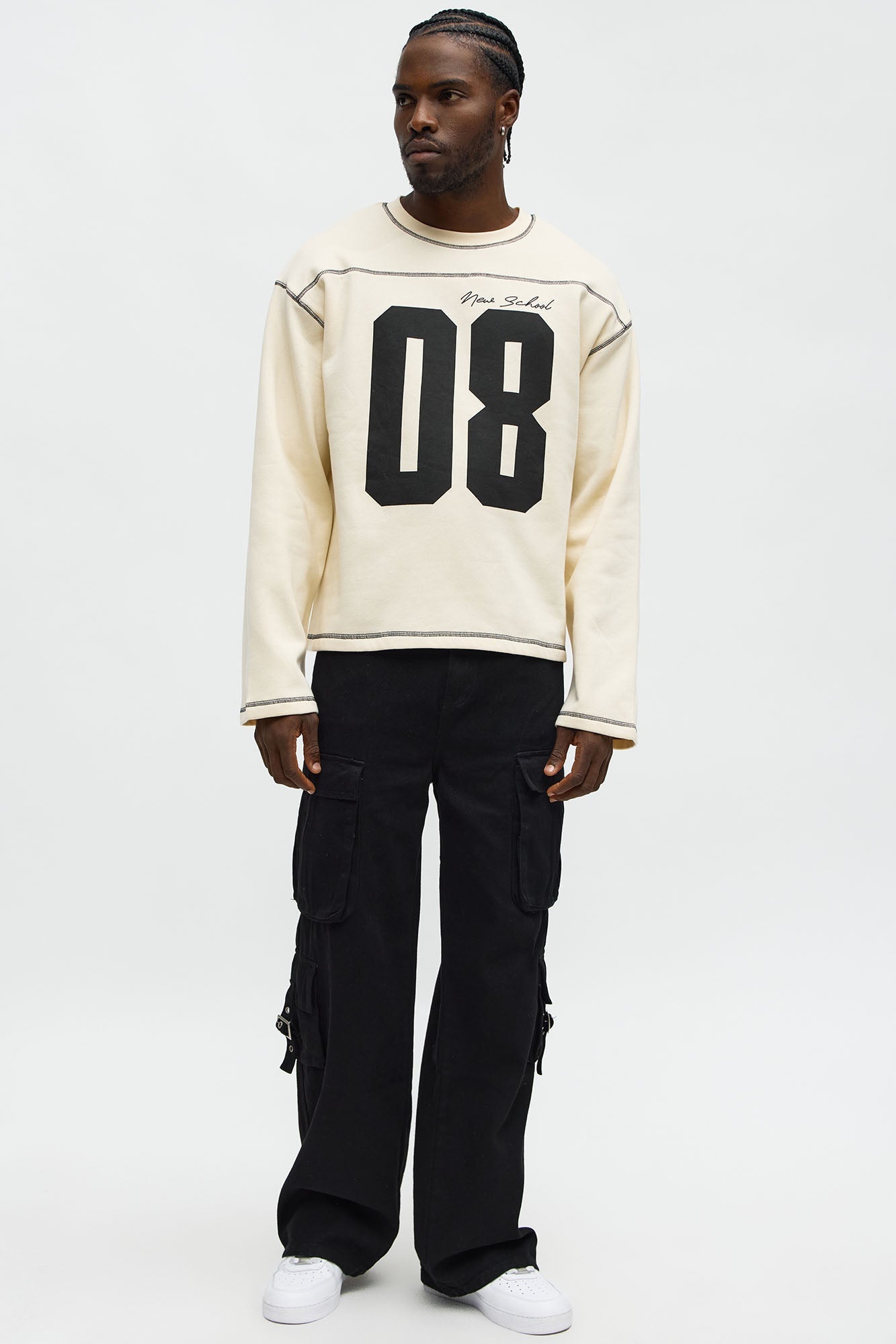 Crazy 8 Crewneck Sweatshirt - Cream - image 2