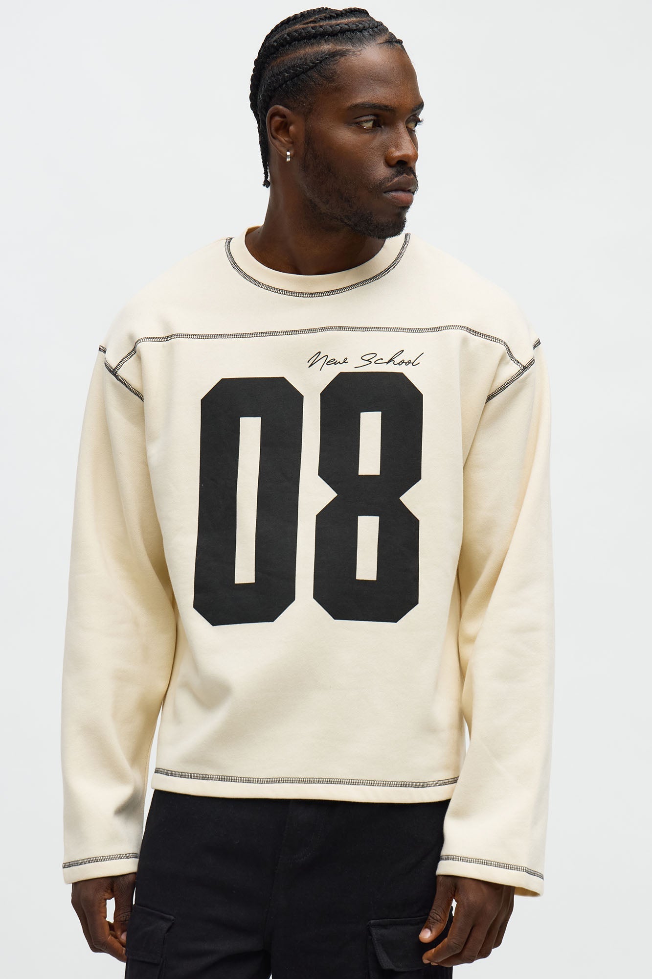 Crazy 8 Crewneck Sweatshirt - Cream - image 1